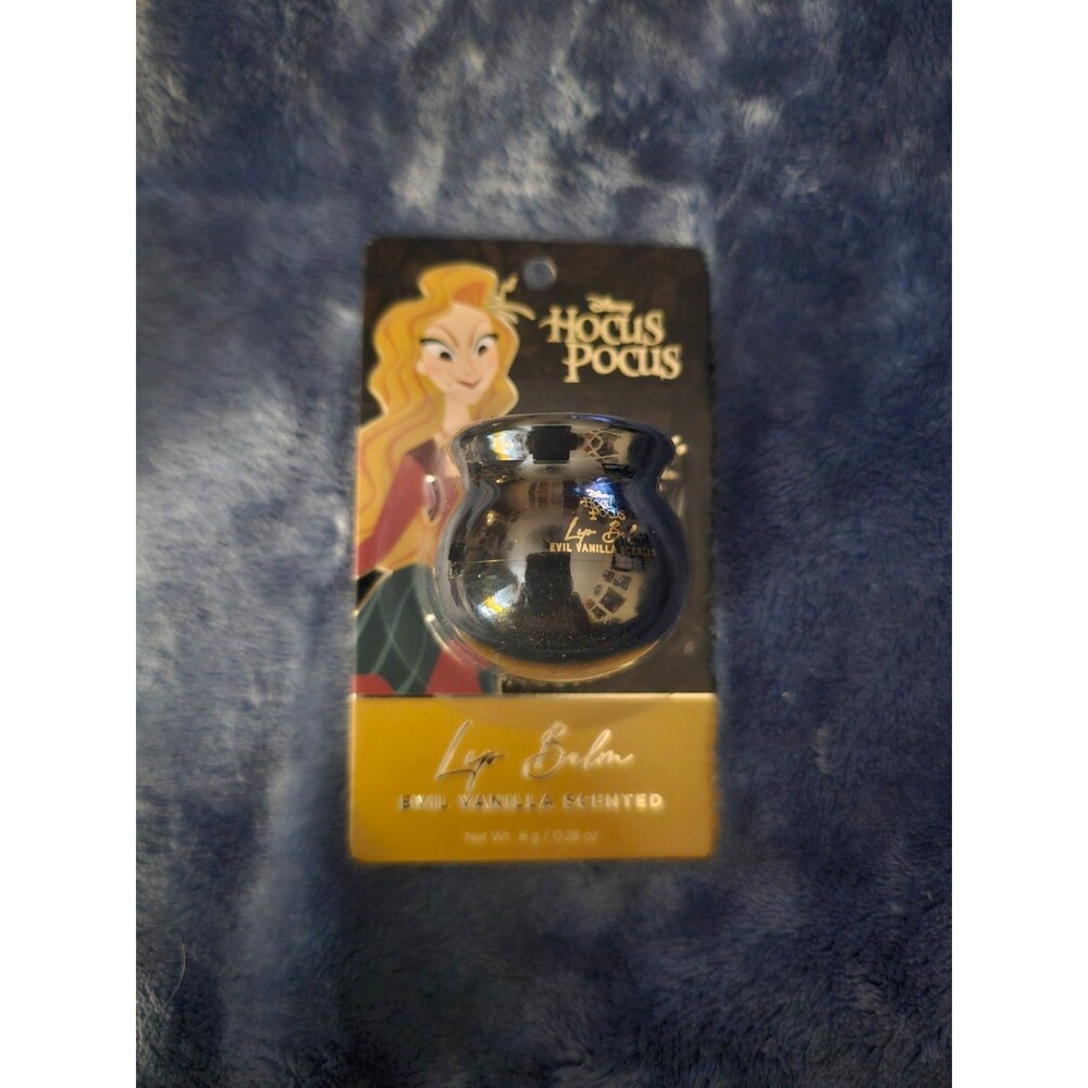 Disney's Hocus Pocus Evil Vanilla Scented Mary Sanderson Lip Balm Black Cauldron